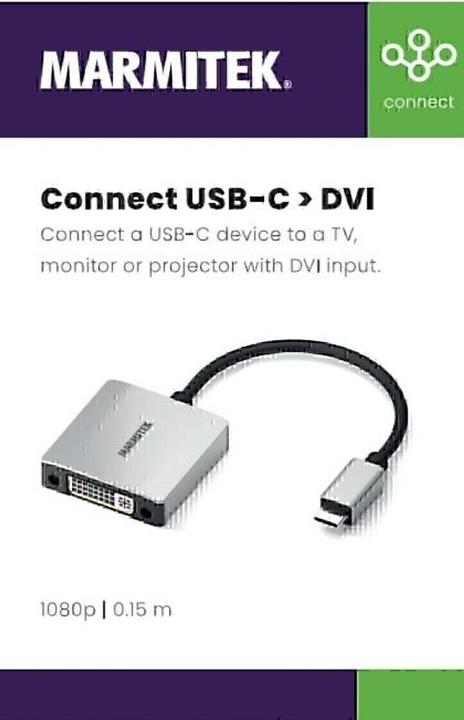 Produktbild Marmitek Adapter Connect USB-C > DVI (USB Typ-C, 15 cm)
