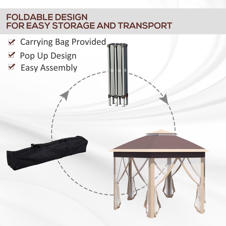 Actual product image Outsunny Folding pavilion with carrier bag (405 cm, 405 cm)
