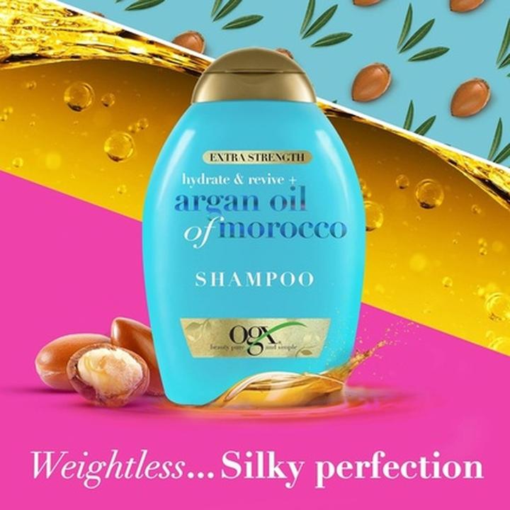 Immagine prodotto Ogx HYDRATE & REPAIR shampoo extra forte per capelli all'olio di argan 385 m (385 ml, Shampoo liquido)