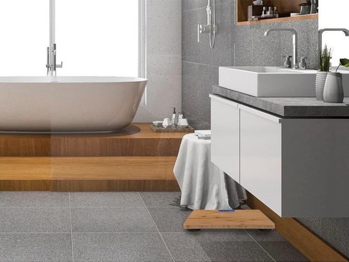 Produktbild Ruhhy Digitale BAMBUS PERSONENWAAGE Design Waage bis 180kg (180 kg)