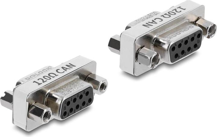 Produktbild Delock D-Sub 9 Pin CAN Bus Adapter Buchse zu Buchse 120 Ohm Abschlusswiderstand (91691)
