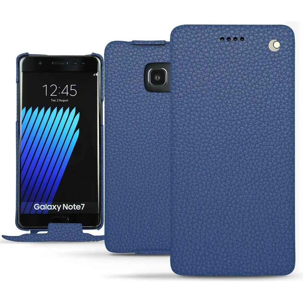 Thumbnail - Noreve Lederschutzhülle vertikal (Samsung Galaxy Note 7), Smartphone Hülle, Blau