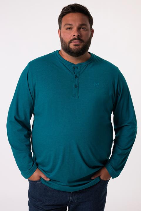 Actual product image Men+ Henley, Basic, Langarm, Rundhals (3XL)
