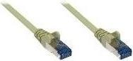 Actual product image Good Connections RNS® patch cable with snap-in lug protection, Cat. 6A, S/FTP, PiMF, halogen-free, 500MHz, gray, 20m (S/FTP, CAT6a, 20 m)