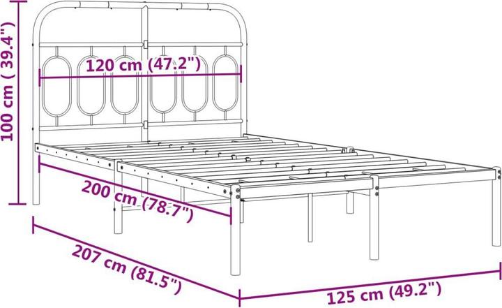 Image du produit vidaXL Bettgestell (120 x 200 cm)