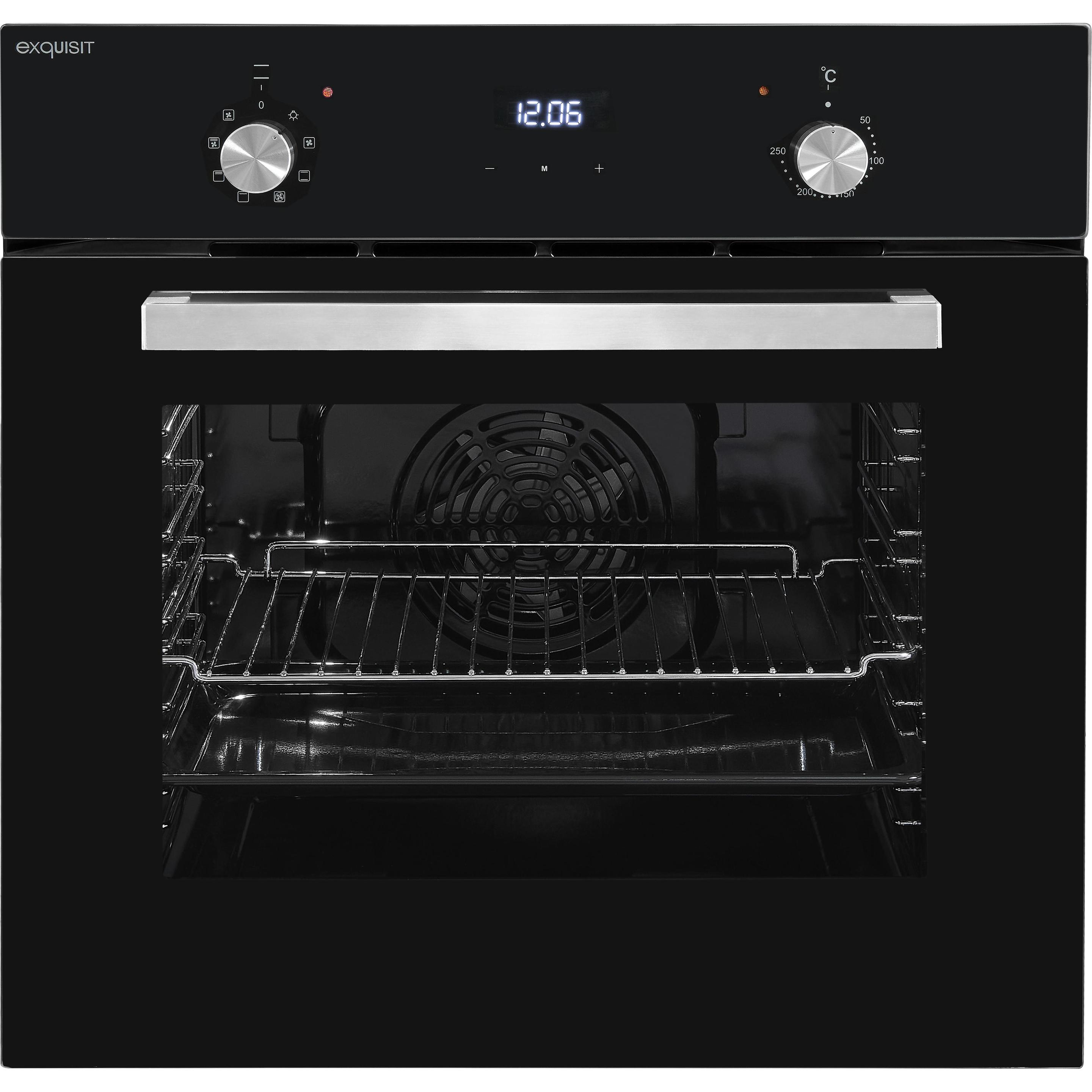 Exquisit EBE 657-2 Hsw, Backofen Einbau, Schwarz