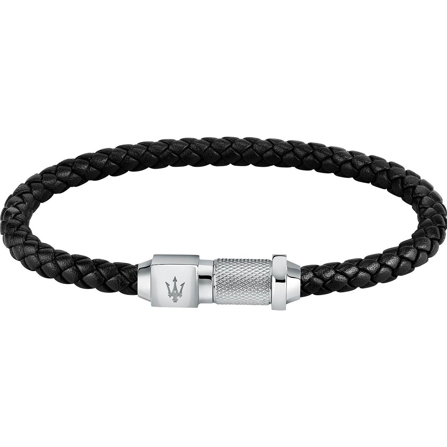 Maserati, Armschmuck, Leather Armband, (22 cm, Edelstahl, Leder, Recycelt)