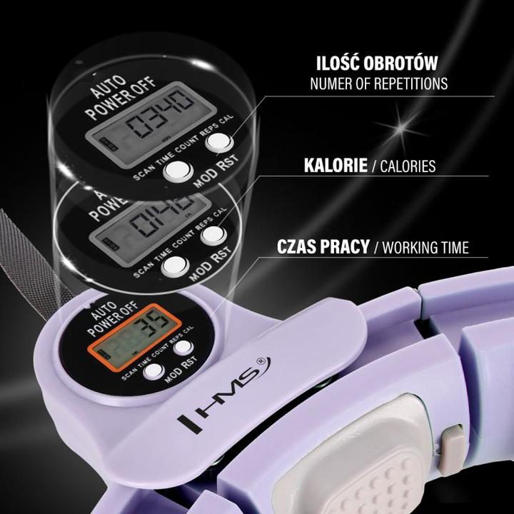 Image du produit HMS Hula Hop HHM13 avec aimants poids et contrepoids violet (360 g)