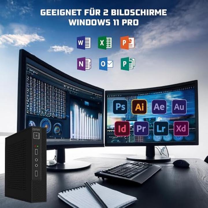 Actual product image GMR Ultra Smart Mini i7 Office PC with 16GB RAM, 512GB SSD, USB 3, Windows 11 Pro, WiFi Bluetooth (512 GB)