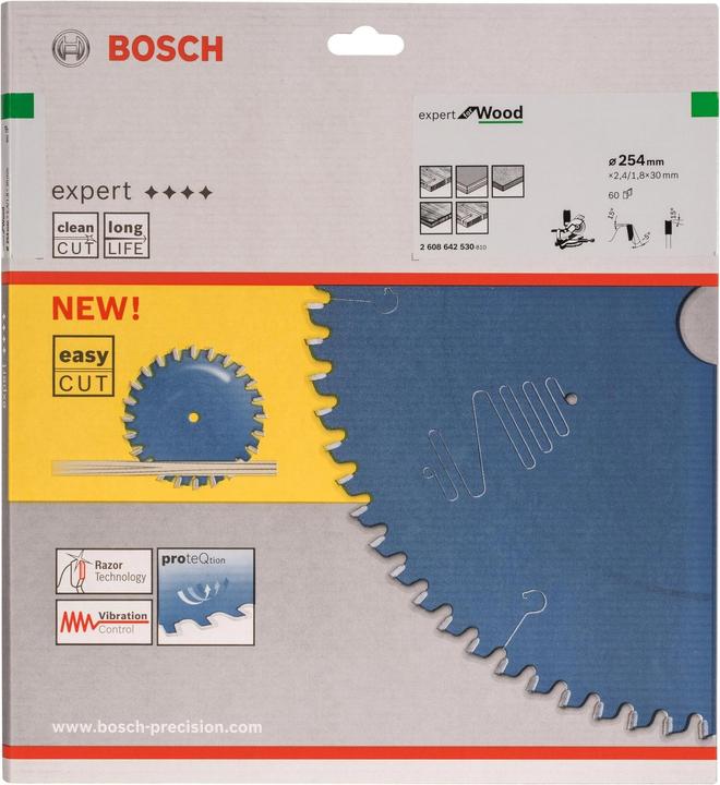Actual product image Bosch Professional Zubehör Circular saw blade Expert for Wood, 254 x 30 x 2.4 mm, 60