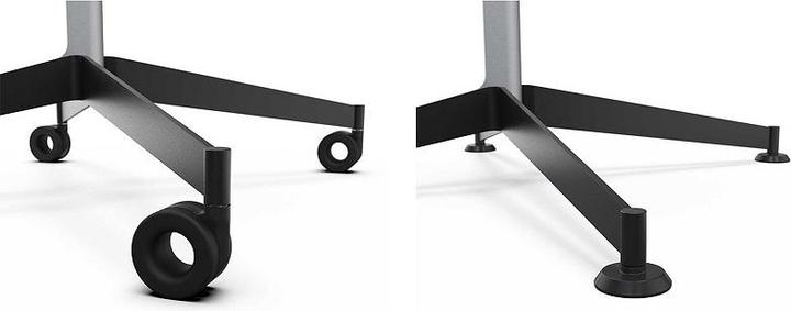 Actual product image Erard KANA 1200L mobile TV stand 30-55 inch, silver / black (30 kg, 30" - 55")