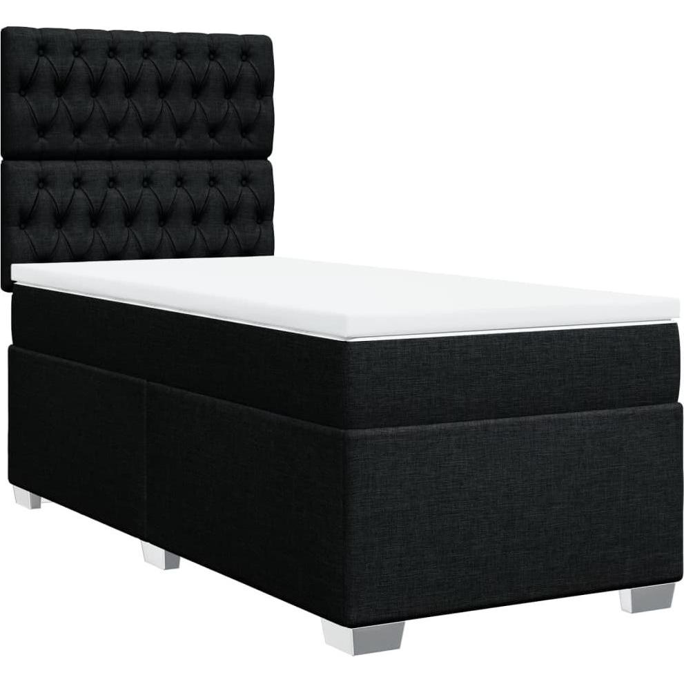 Thumbnail - VidaXL, Bett, Bo x springbett mit Matratze 90 x 200 cm Stoff (90 x 200 cm)