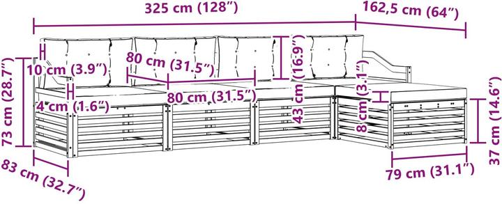 Produktbild vidaXL Outdoor-Sofa