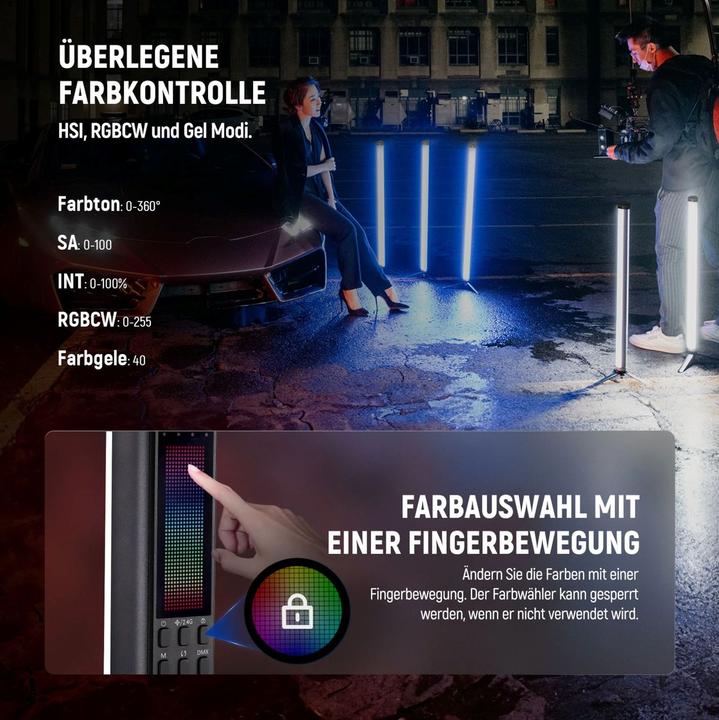 Produktbild Neewer Stablicht TL60RGB LED Foto-Videolicht RGB 20 Watt (Stableuchte)