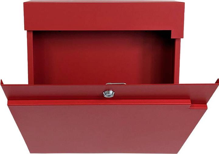 Produktbild SafePost 810 Design-Briefkasten rot RAL3002 matt