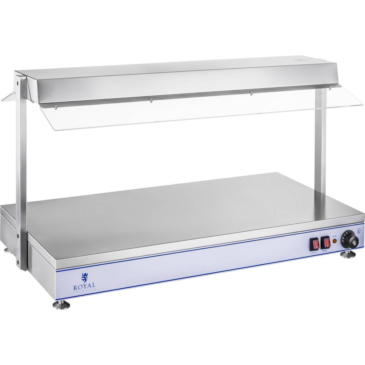 Thumbnail - Royal Catering Warmhalteplatte Speisenwärmer Wärmetheke Buffetwärmer 2000 W 4 Halogenlampen, Warmhalteplatte, Silber