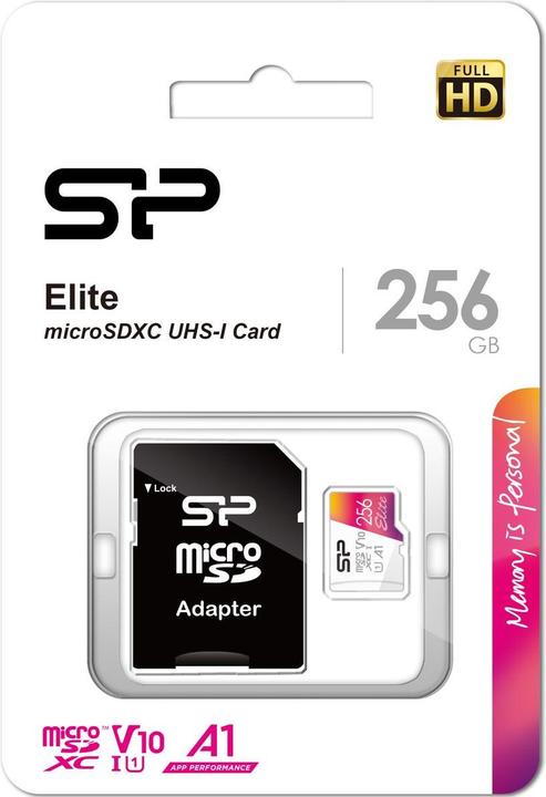Produktbild Silicon Power memory card Elite Micro SDXC 256GB UHS-I A1 V10 (256 GB, microSDXC, UHS-I)