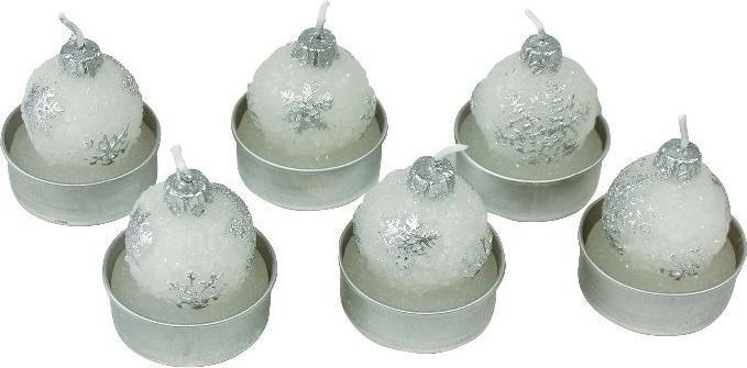 PBS Austria Teelicht Set Kugel 6 Stück weiss (1 Stk.)