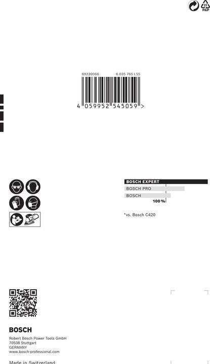 Produktbild Bosch Professional Zubehör EXPERT C470 Schleifpapier mit 7 Löchern für Multischleifer, 100 x 150 mm, G 400, 10-tlg. (400)