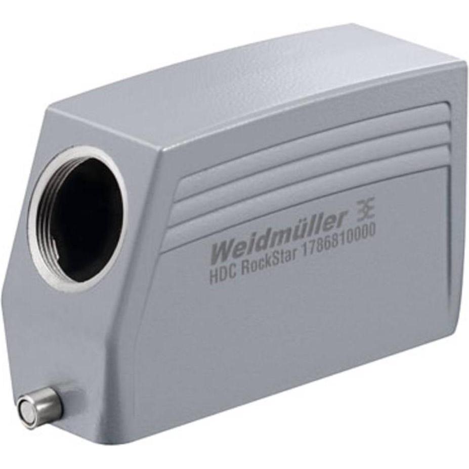 Weidmüller Alloggiamento del gommino, staffa longitudinale, alluminio IP66 1804610000, Cavo + Spina elettrica, Grigio