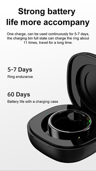 Image du produit Powerton SMART RING PRO Smart Ring velikost 12, schwarz (12, Noir)