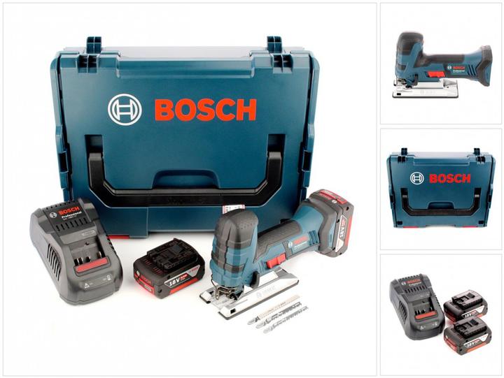 Bosch Professional Bosch GST 18V-LI S Battery jigsaw 18 V 120 mm ( 06015A5171 ) + 2x battery 5.0 Ah + charger + L-Boxx