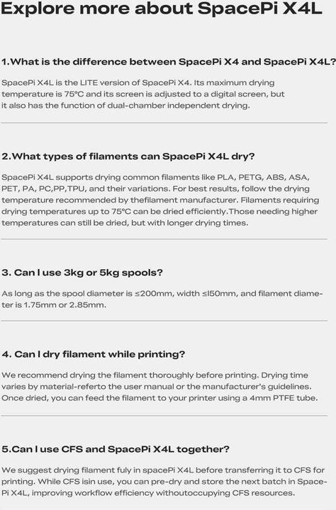 Actual product image Creality Filament Trockenbox SpacePi X4 l