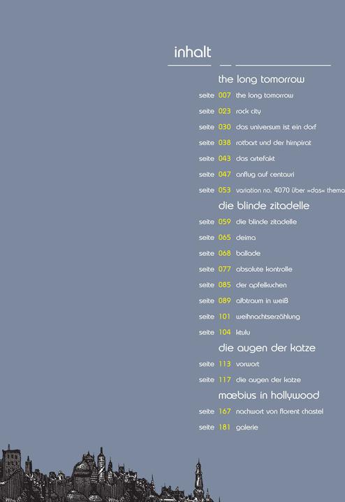 Actual product image Moebius Collection: Die blinde Zitadelle / The Long Tomorrow / Die Augen der Katze (German, Moebius, 2021)