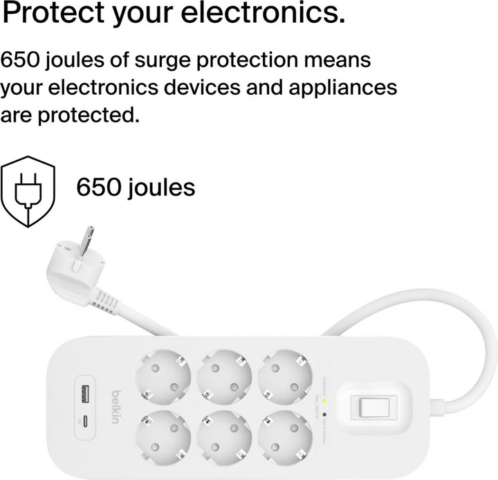 Image du produit Belkin Protection contre les surtensions Surgemaster (6 x, CEE 7/3, 2 m)
