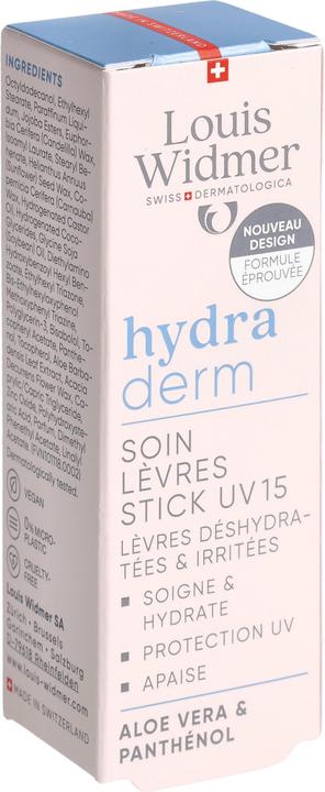 Productafbeelding Widmer Louis Hydraderm Lippenpflegestift UV15 parfumiert 4.5 ml (Lippenbalsem, 4.50 ml)