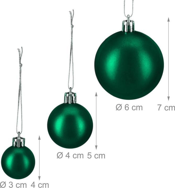Image du produit Relaxdays Lot de 100 boules de Noël (100-pièce)