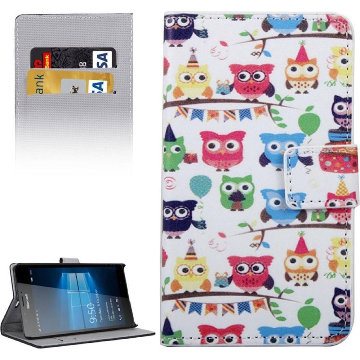 Thumbnail - König Design Handyhülle Tasche für Handy Microsoft Lumia 950 XL Eulen Party (Microsoft Lumia 950 XL), Smartphone Hülle, ...