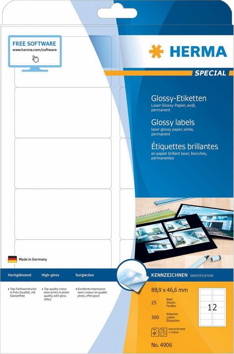 Image du produit HERMA Étiquettes brillantes A4