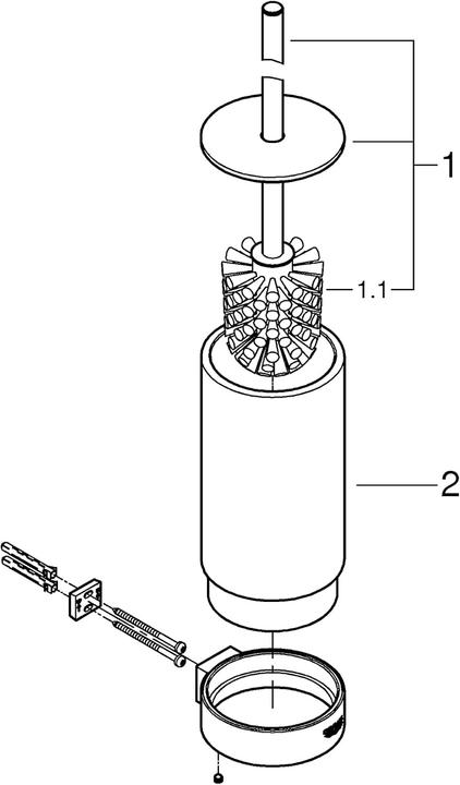 Actual product image Grohe Selection toilet brush set
