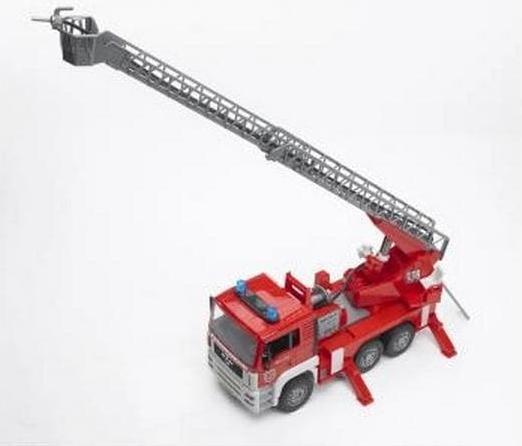 Actual product image Bruder Man fire department with turntable ladder