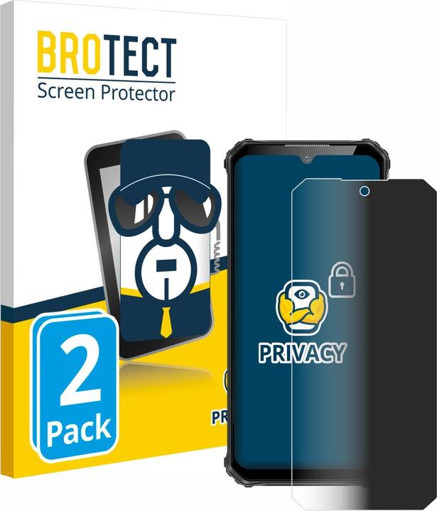 Actual product image BROTECT Anti-spy privacy film Blue light protection film (2 Piece, Oukitel WP22)
