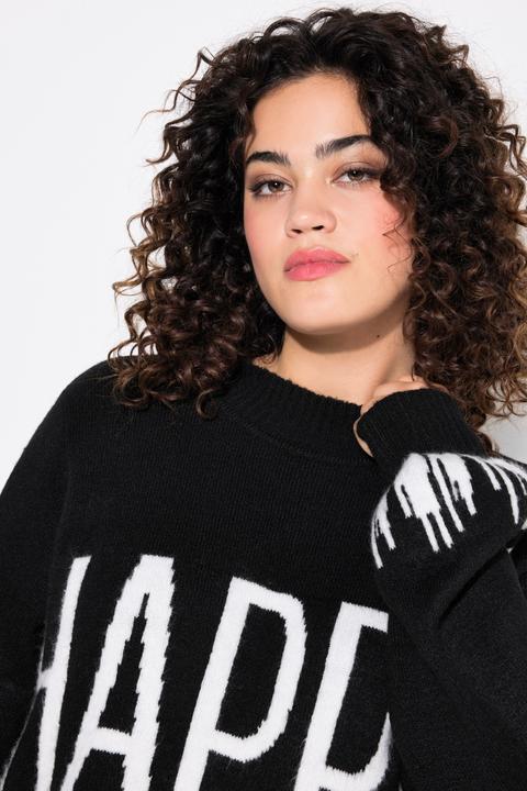 Produktbild Angel of Style Pullover, HAPPY-Statement, Ballon-Langarm (46, 48)