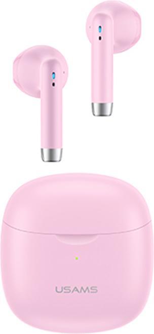Actual product image Usams Słuchawki Bluetooth 5.0 TWS IA series bezprzewodowe różowy/pink BHUIA04 (US-IA04) (4 h, Wireless)