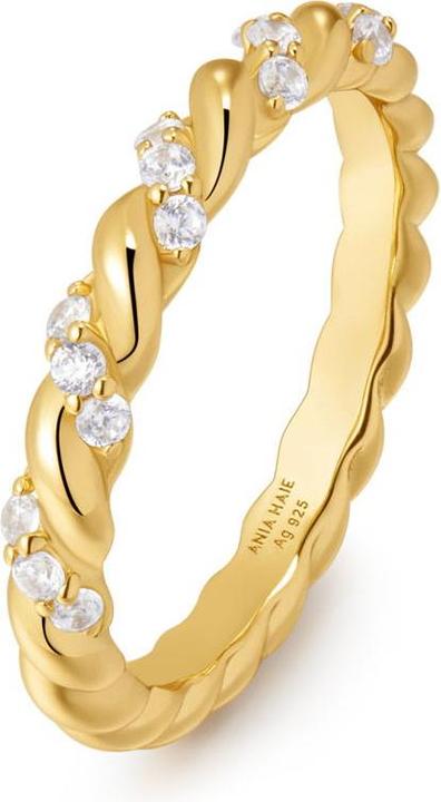 Produktbild Ania Haie Gold Sparkle Twisted Ring (54, 925 Silber)
