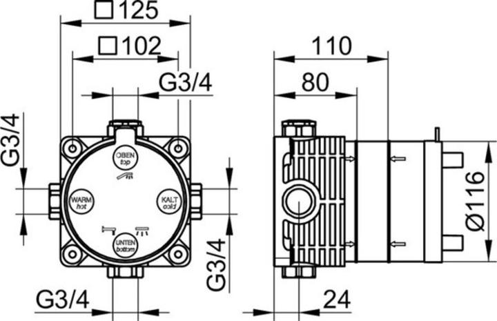 Actual product image Keuco FLEXX BOXX unit body DN 20 FLEXX BOXX unit body DN 20