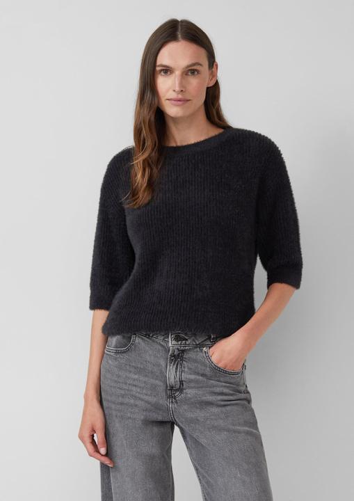 Produktbild s.Oliver Strickpullover Flauschiger Strickpullover mit halbem Arm (46)