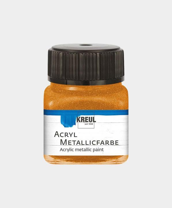 Productafbeelding Kreul Acryl metallic verf, crèmekleurig dekkend, 20 ml (Goud brons, 20 ml)
