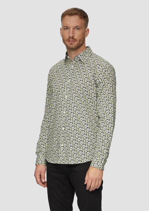 Produktbild S.Oliver Hemd Slim Fit: Popeline-Hemd mit All-over-Print (XXL)