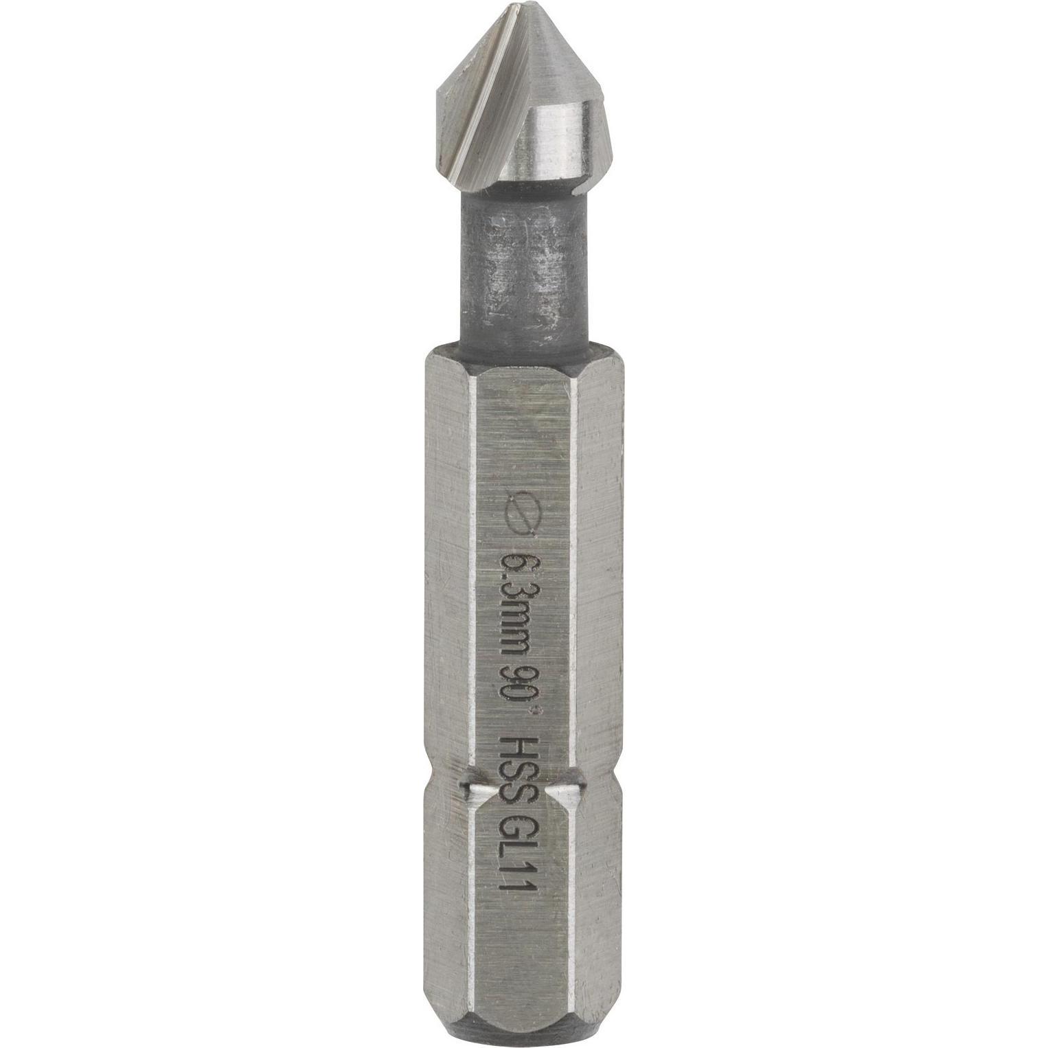 Bosch Professional Zubehör, Bohrereinsatz, Kegelsenker mit Sechskantschaft, 6,3, M 3, 31 mm, 1/4-Zoll (6.3 mm)