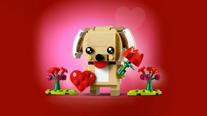Produktbild LEGO Valentinstag-Welpe (40349, LEGO Brickheadz)