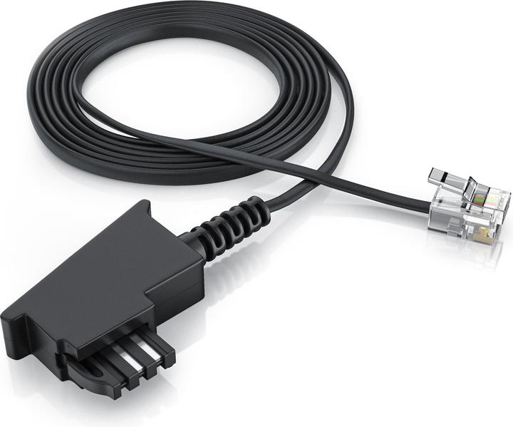 Image du produit CSL Câble téléphonique plat, TAE-F mâle vers RJ11, prise téléphonique vers téléphone, câble plat, fax