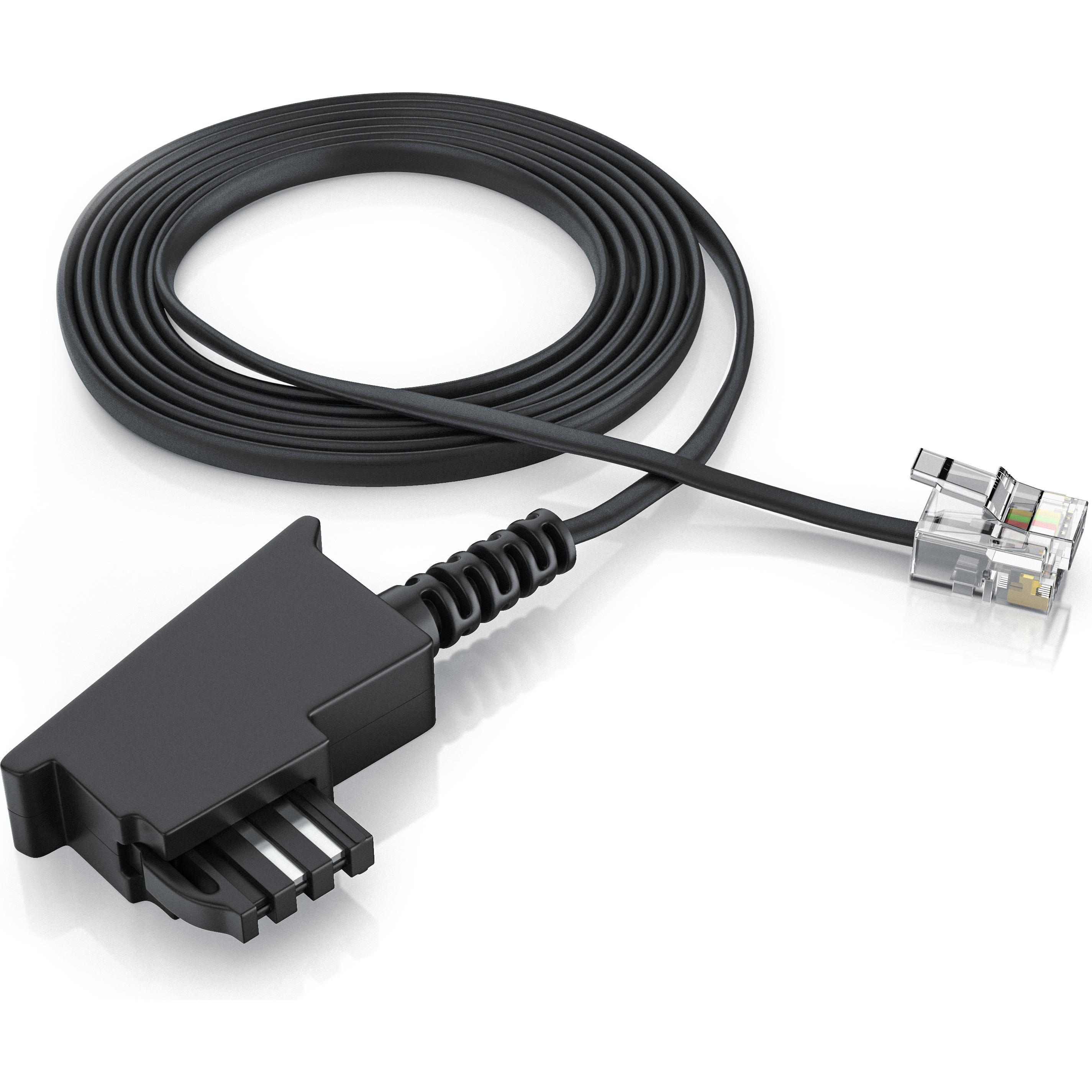 Thumbnail - CSL Telefonkabel Flach, TAE-F Stecker zu RJ11, Telefondose zu Telefon, Flachkabel, Fax, Anrufbeantworter, Telefon Zubehö...