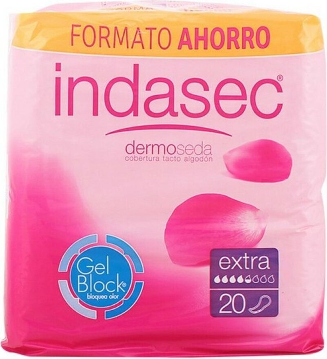 Actual product image Indasec Dermoseda Compresses Incontinence Extra 20 units (20 x)