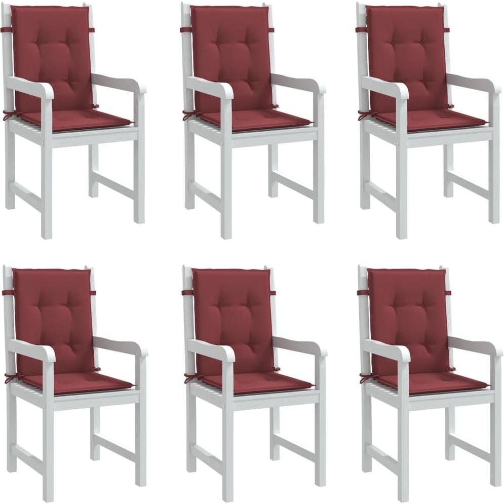 VidaXL, Sitzkissen, Niedriglehner-Auflagen 6 Stk. Stoff (100 x 50 x 4 cm)
