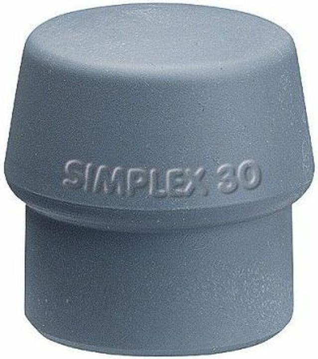Actual product image Halder Soft faced hammer head SIMPLEX head diameter 60 mm TPE-mid grey medium hard